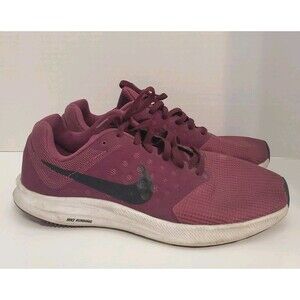 Nike Womens Downshifter 7 852466-602 Purple Lace Up Running Shoes Size 8.5